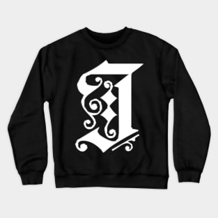 Silver Letter I Crewneck Sweatshirt